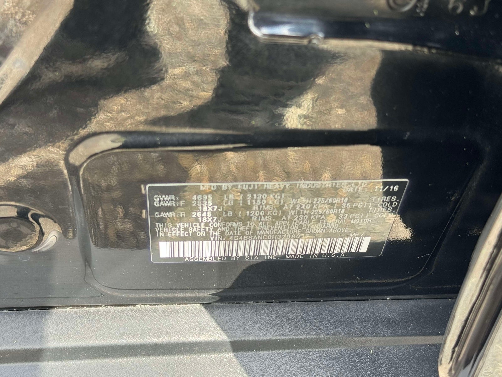2017 Subaru Outback 2.5i Limited